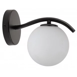 Lampa ścienna metalowa VENA 33671 Sigma kinkiet z kulistym kloszem czarny - Lampy ścienne - miniaturka - grafika 1