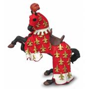 Figurki dla dzieci - Papo Książę papo 39257 Philips koń, gry, czerwony - miniaturka - grafika 1