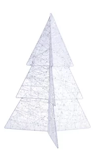 EWAX, Choinka średnia biała  z jedwabną nitką 60 cm - Ozdoby bożonarodzeniowe - miniaturka - grafika 1