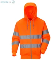 Odzież robocza - PORTWEST B305 BLUZA OSTRZEGAWCZA Z KAPTUREM ZAPINANA NA ZAMEK BŁYSKAWICZNY; POMARAŃCZOWY - miniaturka - grafika 1