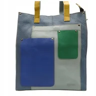 Torebki damskie - Torebka damska na ramię, shopper, duża, pojemna, mieści A4 skórzana OLIVKA - miniaturka - grafika 1