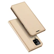 Etui i futerały do telefonów - Dux Ducis Skin Pro kabura etui pokrowiec z klapką Samsung Galaxy A22 4G złoty - miniaturka - grafika 1