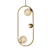 Lampy sufitowe - Wisząca lampa nowoczesna CGGRANDE50 do sypialni mosiądz - miniaturka - grafika 1