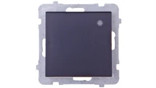 LEDart krzyżowy, Ospel SONATA ŁP-4R/m/33, bez ramki, kolor czarny metalik - Wyłączniki światła i elektryczne - miniaturka - grafika 2