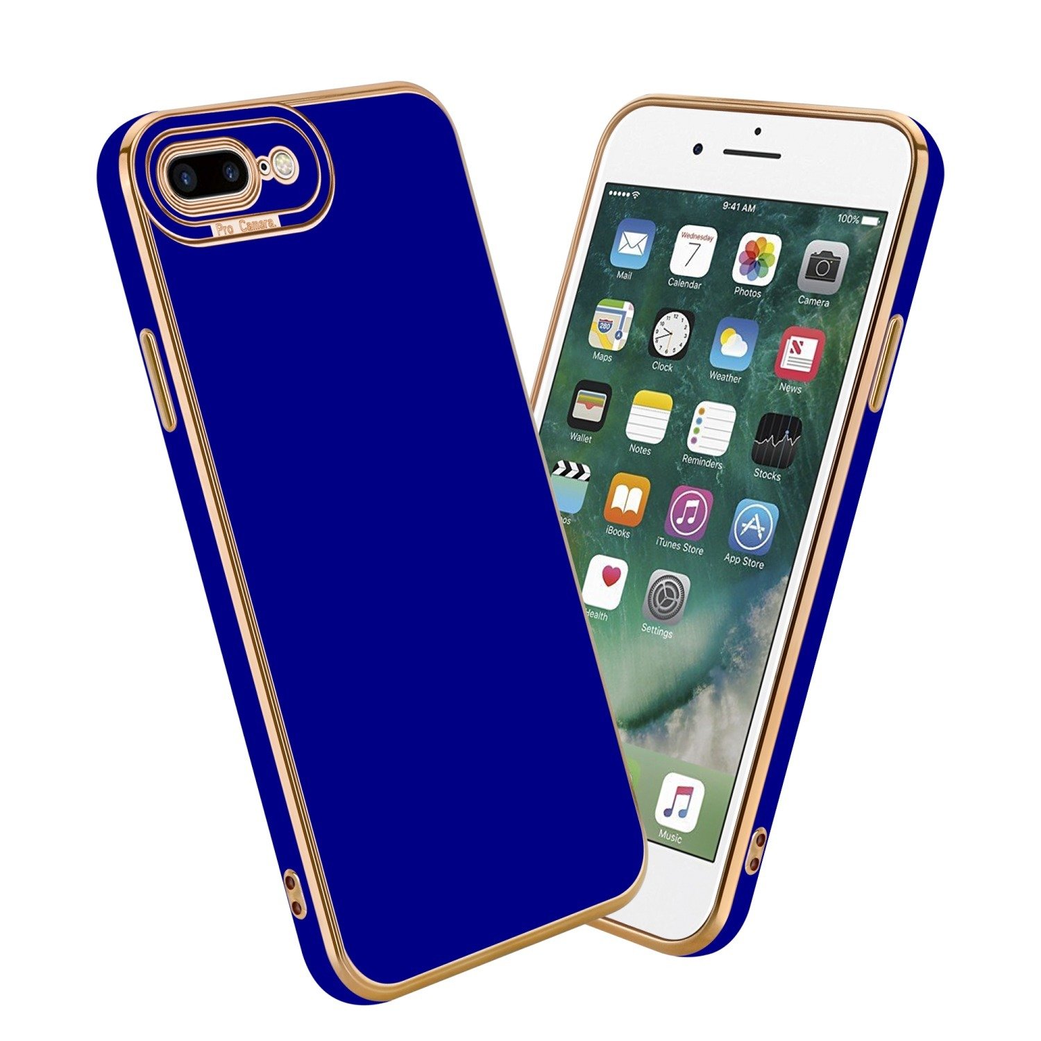 Cadorabo Etui do Apple iPhone 7 PLUS / 7S PLUS / 8 PLUS Etui ochronne w kolorze niebieskim Etui na telefon komórkowy Etui TPU