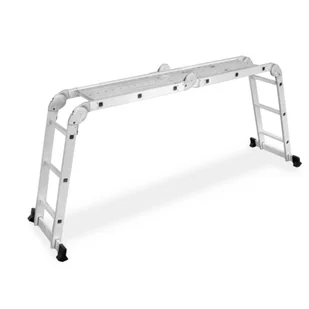 DRABEST Drabina przegubowa uniwersalna aluminiowa 4 x 3 + podest - Drabiny - miniaturka - grafika 1