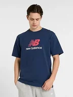 Koszulki męskie - T-shirt męski bawełniany New Balance Athletics Logo MT51500 2XL Granatowy (197967256707). T-shirty męskie - miniaturka - grafika 1