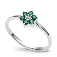 Pierścionki - Złoty pierścionek PBD1171 - Diament - miniaturka - grafika 1