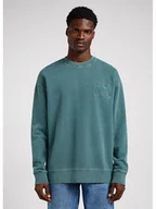 Bluzy męskie - Lee Bluza w kolorze zielonym - miniaturka - grafika 1