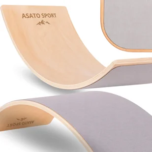 Deska Do Balansowania Montessori ASATO® Drewniana Dla Dzieci z Filcem do 200kg - CE - Skoczki dla dzieci - miniaturka - grafika 1