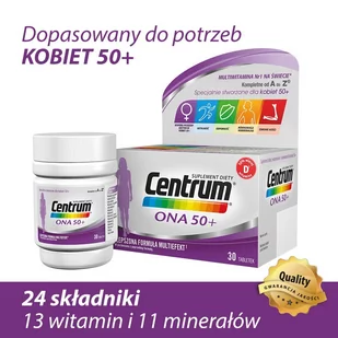 PFIZER CORPORATION AUSTRIA GMBH CONSUMER HEALTHCAR Centrum Ona 50+ witaminy i minerały dla kobiet 30 tabletek 3214941 - Witaminy i minerały - miniaturka - grafika 2