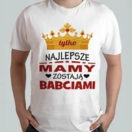 Koszulki męskie - Koszulka Męska Śmieszna T-shirt Z Nadrukiem Dzień Babci Dla Babci L #26 - miniaturka - grafika 1
