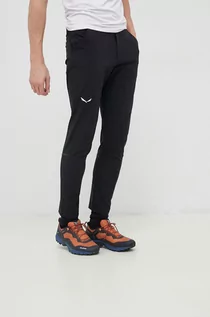 Spodnie sportowe męskie - Salewa spodnie outdoorowe Pedroc 2 kolor czarny - grafika 1