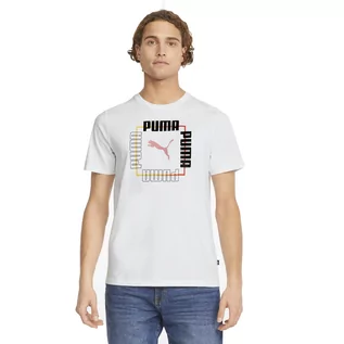 Koszulki męskie - PUMA KOSZULKA MĘSKA T-SHIRT BOX TEA WHITE 848565 02 M - grafika 1