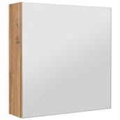 Szafki łazienkowe - Szafka Łazienkowa Z Lustrem Lustrzana Wisząca Do Łazienki Dąb Wotan 60 cm - miniaturka - grafika 1