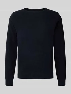 Sweter z dzianiny z okrągłym dekoltem model ‘DANTE’ - Swetry męskie - miniaturka - grafika 1