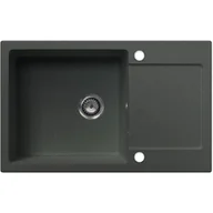 Zlewozmywaki - EOS Zlewozmywak granitowy LOJA szary metalik z ociekaczem - miniaturka - grafika 1