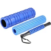 Akcesoria do masażu - Wałek roller piankowy do ćwiczeń masażu 3w1 hms - miniaturka - grafika 1