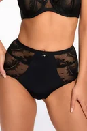 Majtki damskie - Bella Misteria Figi Czarny Łabędź 107 Koronkowe Wysokie Czarny XL - miniaturka - grafika 1