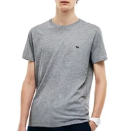Koszulki męskie - Koszulka męska Lacoste Crew Neck Pima Cotton Jersey TH6709-CCA - szara - miniaturka - grafika 1