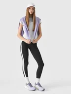 Legginsy - Legginsy bawełniane elastyczne dziewczęce 4F - miniaturka - grafika 1