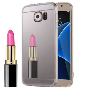 Etui na telefon komórkowy Samsung Galaxy S7 Mirror Soft Case Protective Cover Silver - Etui i futerały do telefonów - miniaturka - grafika 1