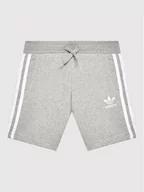 Spodnie i spodenki dla chłopców - Adidas Szorty sportowe adicolor H32343 Szary Regular Fit - miniaturka - grafika 1