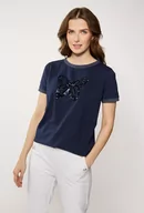 Koszulki i topy damskie - T-shirt z cekinowym motylem - Monnari - miniaturka - grafika 1