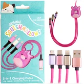Kable USB - Squishmallows Kable 3 in 1 Lola - miniaturka - grafika 1