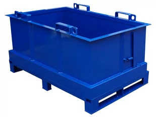 Kontener Metalowy Z Otwieranym Dnem 1000L Ce Czarny - Pojemniki przemysłowe - miniaturka - grafika 1