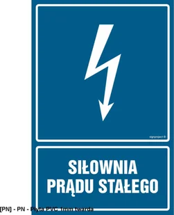 SIGNPROJECT HG045 - Siłownia prądu stałego 500x750 - Tablice BHP - miniaturka - grafika 1