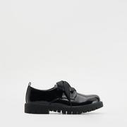 Buty dla dziewczynek - Reserved - Lakierowane loafersy - Czarny - miniaturka - grafika 1