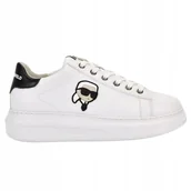 Sneakersy damskie - Karl Lagerfeld Białe sneakersy Kapri Nft Lo Lace 38 - miniaturka - grafika 1