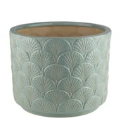 Donice - Donica ceramiczna Abanico S 18 cm morski - miniaturka - grafika 1