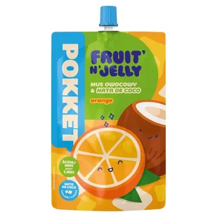 Pokket Fruit'n'Jelly Orange Mus owocowy & nata de coco 150 g - Owoce w puszkach i słoikach - miniaturka - grafika 1