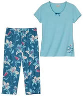 Piżamy damskie - Piżama z bawełny z nadrukiem w lilie Kobieta Atlas For Men - Kolor : Motywy - Rozmiar : 36/38 - miniaturka - grafika 1