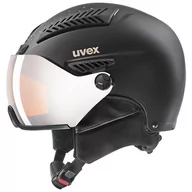 Kaski narciarskie - Kask narciarski damski Uvex hlmt 600 visor WE czarny - miniaturka - grafika 1