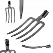 Grabie i motyki - KADAX Widły Ogrodowe 4-Zębne Gable Do Kopania Gospodarcze Stalowe Bez Trzonka - miniaturka - grafika 1