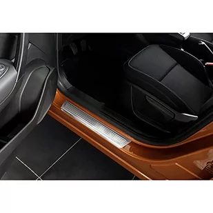 Avisa Osłony progu drzwi ze stali nierdzewnej kompatybilne z Renault Captur II 2020 -"Lines" - 4-częściowe - Nakładki progowe - miniaturka - grafika 1