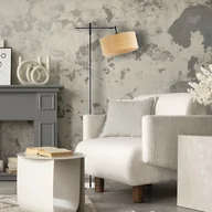 Lampy stojące - Lampa stojąca podłogowa z rattanowym abażurem MELTON BOHO - miniaturka - grafika 1