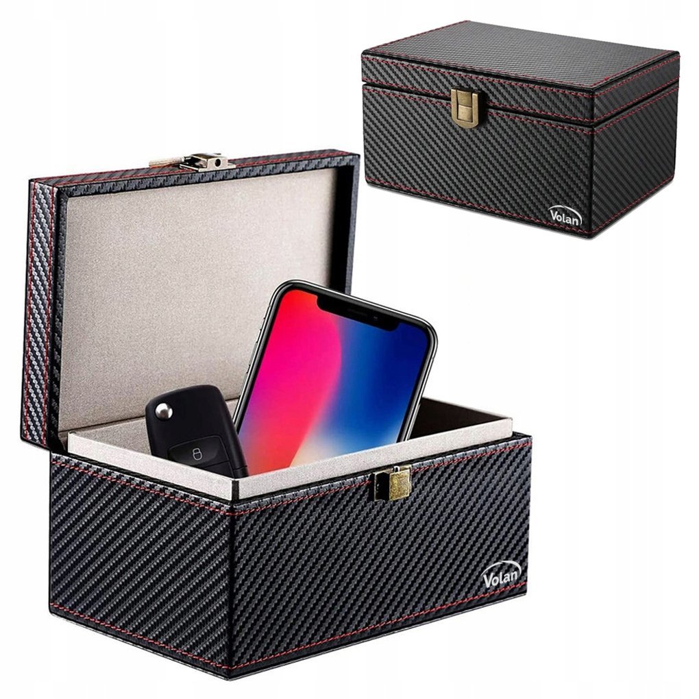 PUDEŁKO DUŻE 17CM NA KLUCZE Samochodu Keyless Karty RFID TELEFON Klatka FARADAYA