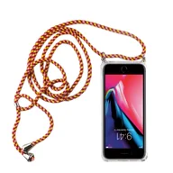 Etui i futerały do telefonów - Etui Apple iPhone Etui na telefon komórkowy z łańcuszkiem Etui na telefon komórkowy z paskiem, do telefonu komórkowego: Apple iPhone 7 (4,7 cala), wybierz pasek: czerwony kolorowy - miniaturka - grafika 1