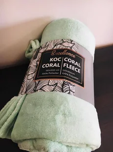 Miętowy koc dla dorosłych i dzieci 150x200 z puszystej tkaniny Coral, miękki i przyjemny w dotyku - Koce - miniaturka - grafika 1