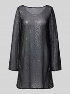 Sukienki - Sukienka koktajlowa o lejącym kroju z cekinowym obszyciem model ‘JACK’ - miniaturka - grafika 1