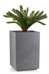 HowHomely Donica Betonique na kółkach szary beton H60x40 cm - Donice - miniaturka - grafika 1