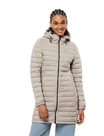 Płaszcze damskie - Jack Wolfskin Damski płaszcz puchowy Glowing Mountain Winter Pearl, XL - miniaturka - grafika 1