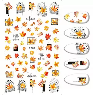 Naklejki Do Zdobienia Paznokci, Wzory Jesień, Liście - Ozdoby do paznokci - miniaturka - grafika 1
