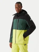 Kurtki narciarskie - Quiksilver Kurtka snowboardowa Sycamore Block 20K JK EQYTJ03503 Zielony Relaxed Fit - miniaturka - grafika 1