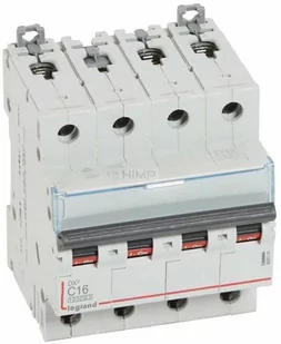 Legrand WYŁĄCZNIK NADPRĄDOWY S 314 4P C 16A 10000A SERII DX3 409336 - Bezpieczniki elektryczne - miniaturka - grafika 1