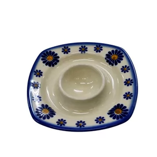 Ceramiczna podstawka na jajko Ceramika Bolesławiec - Świeczniki - miniaturka - grafika 1